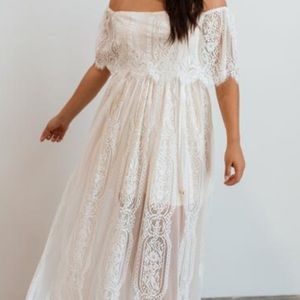 Lace Off the shoulder Dress XXXL